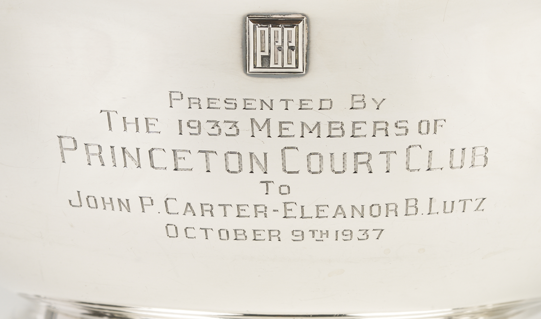 Lot 620: 2 Sterling Silver Presentation Bowls, Westminster & Princeton Court Club