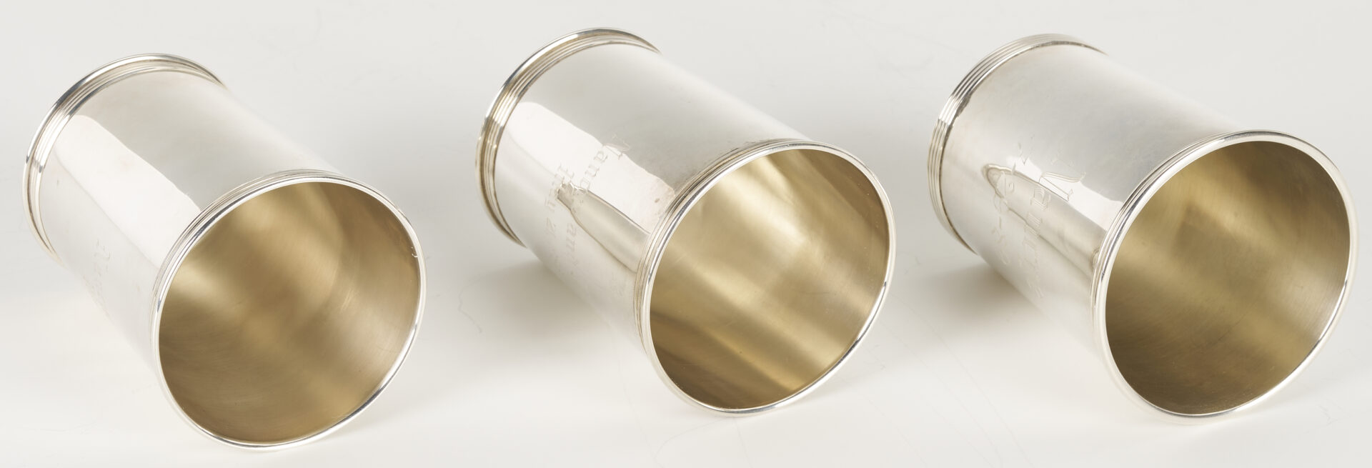 Lot 621: Assembled Set of 8 Sterling Juleps, Monogrammed