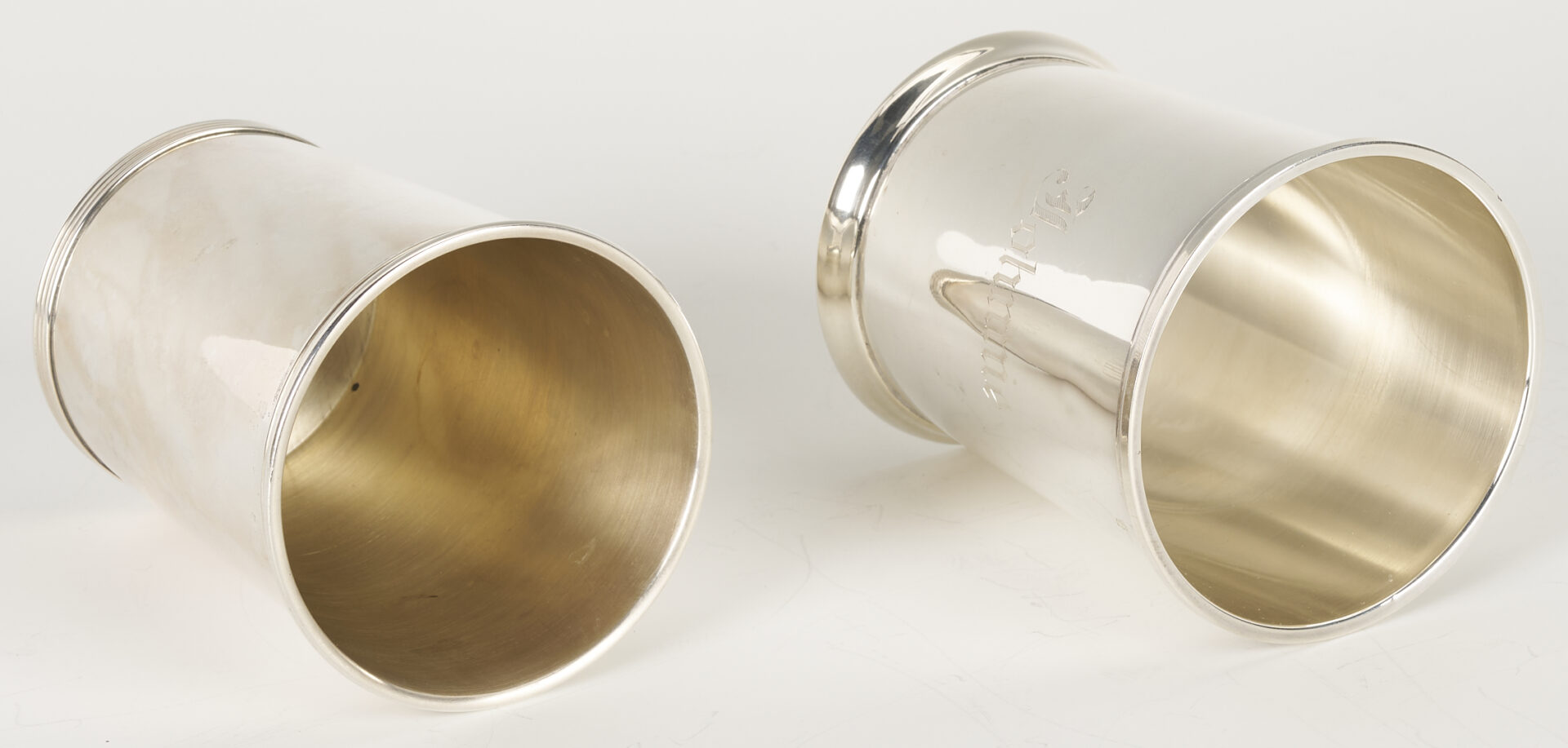 Lot 621: Assembled Set of 8 Sterling Juleps, Monogrammed