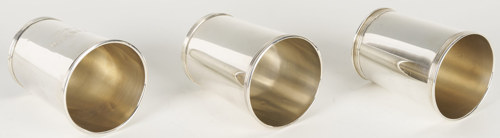 Lot 621: Assembled Set of 8 Sterling Juleps, Monogrammed