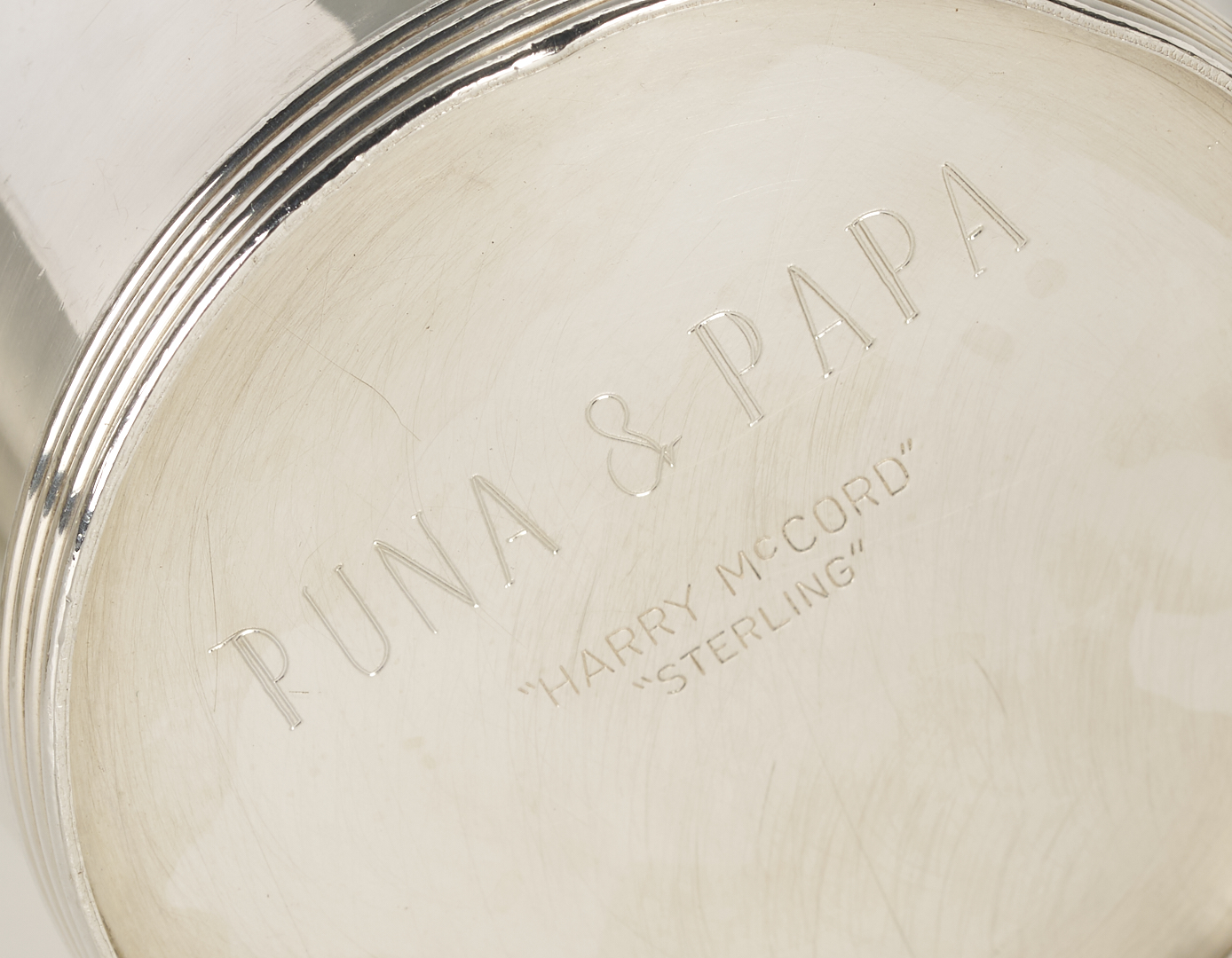 Lot 621: Assembled Set of 8 Sterling Juleps, Monogrammed