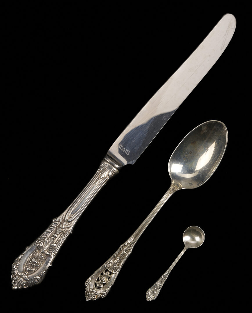Lot 622: 38 pcs Wallace Rosepoint Sterling Silver Flatware