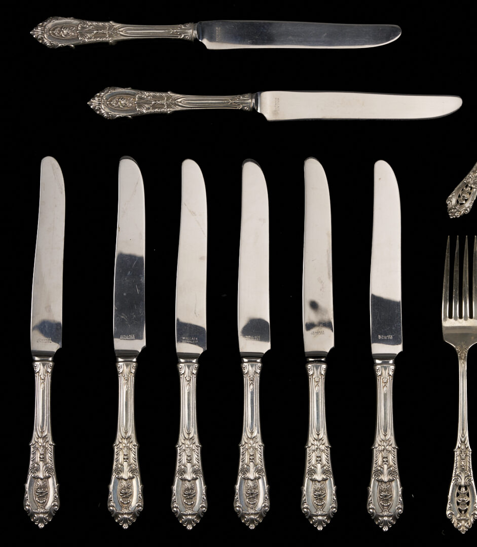 Lot 622: 38 pcs Wallace Rosepoint Sterling Silver Flatware