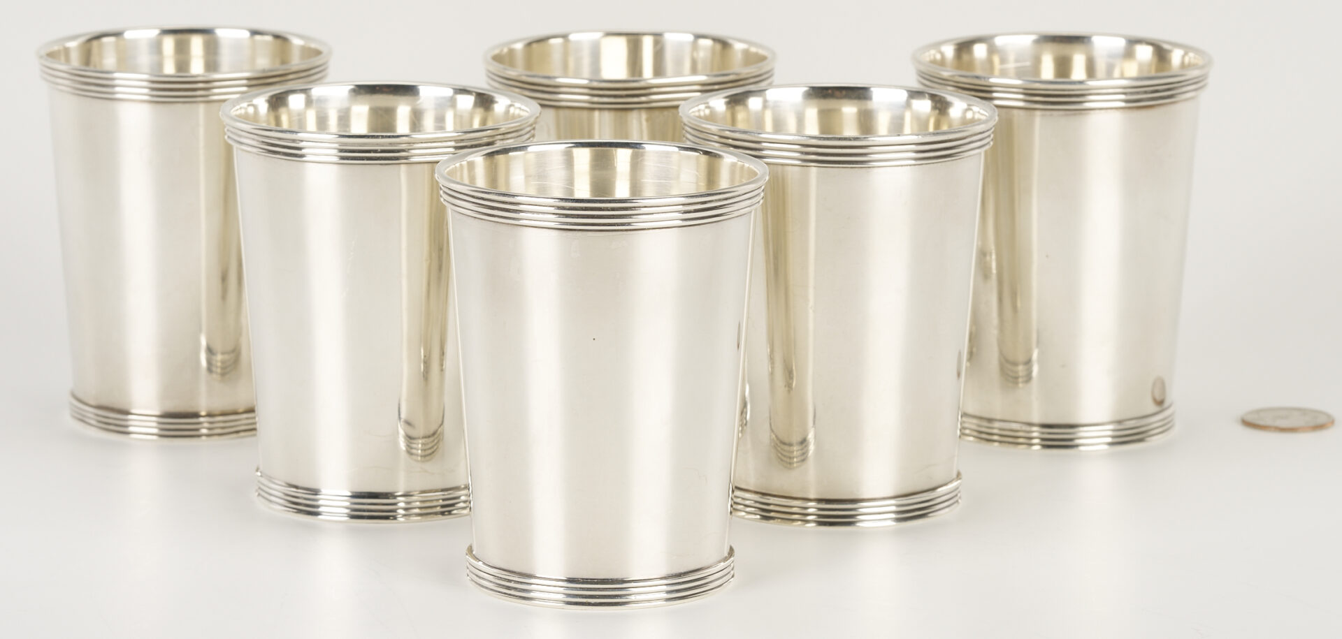 Lot 624: Set of 6 International Sterling Silver Julep Cups
