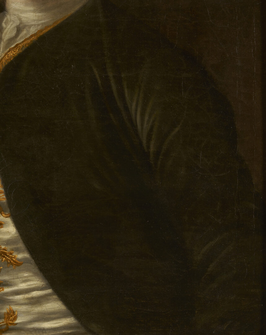 Lot 625: O/C Portrait, Napier of Scotland, with Armorial Dish