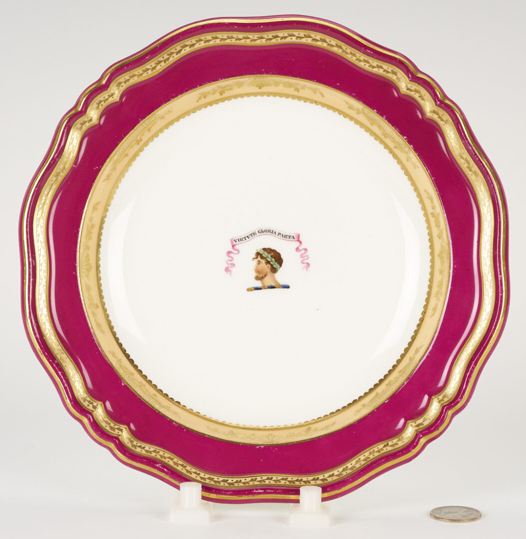 Lot 625: O/C Portrait, Napier of Scotland, with Armorial Dish