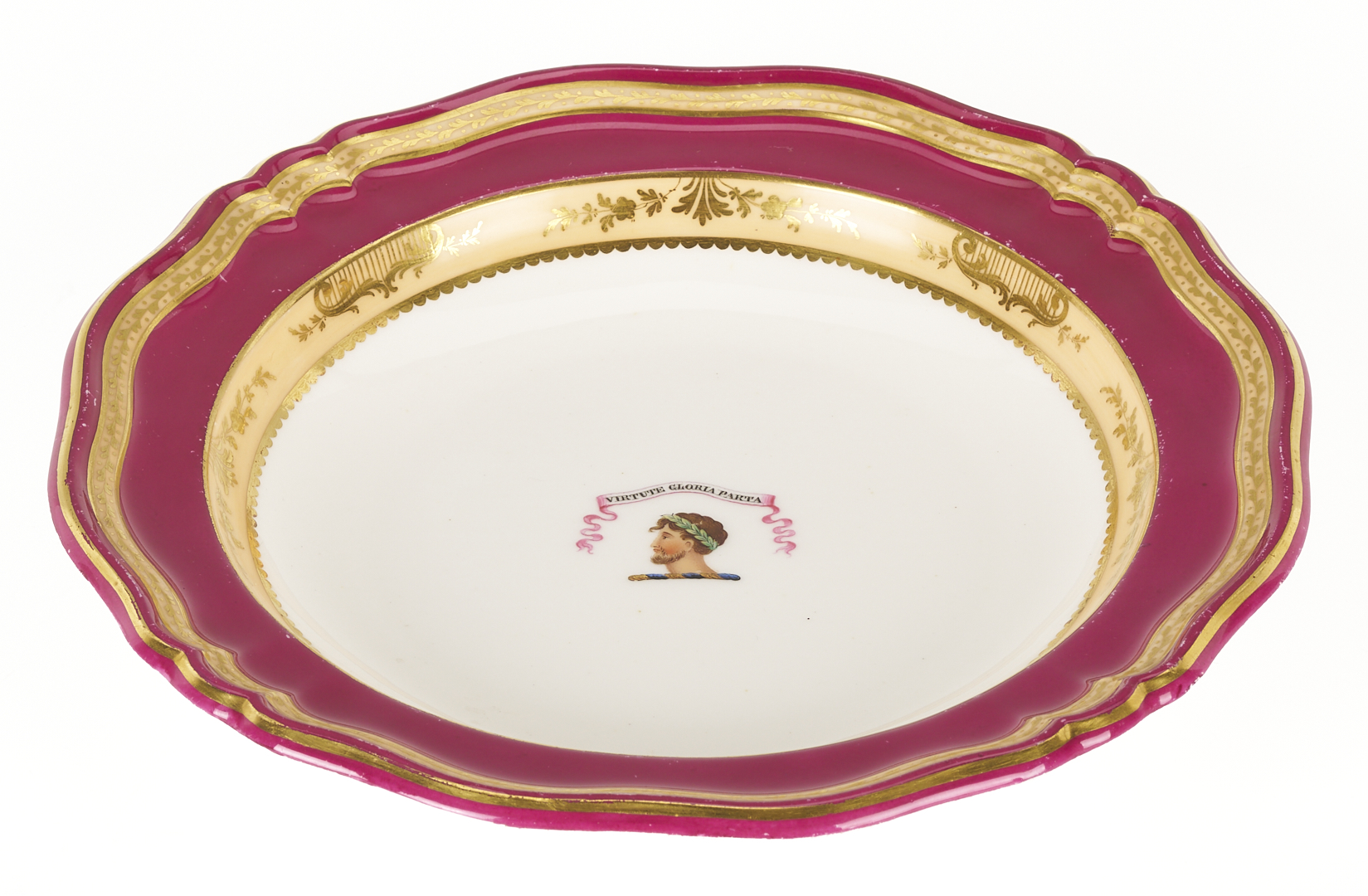 Lot 625: O/C Portrait, Napier of Scotland, with Armorial Dish