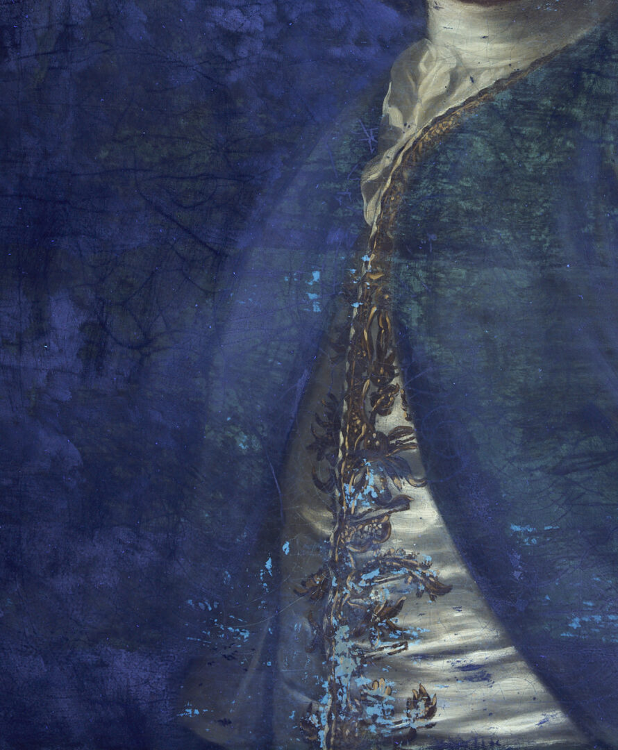 Lot 625: O/C Portrait, Napier of Scotland, with Armorial Dish