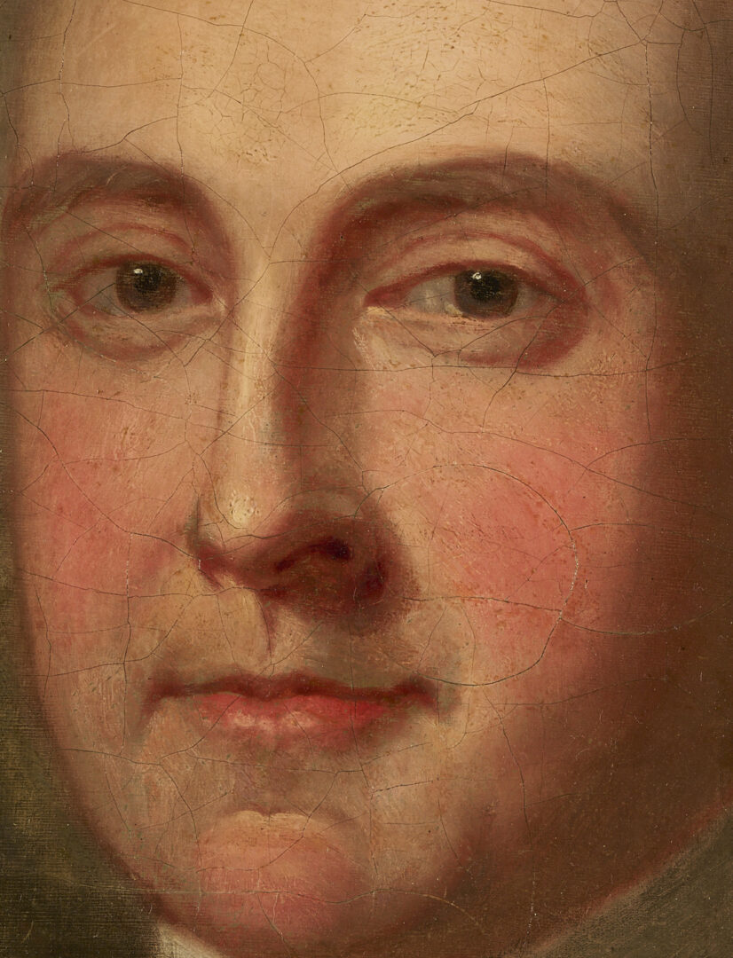 Lot 625: O/C Portrait, Napier of Scotland, with Armorial Dish