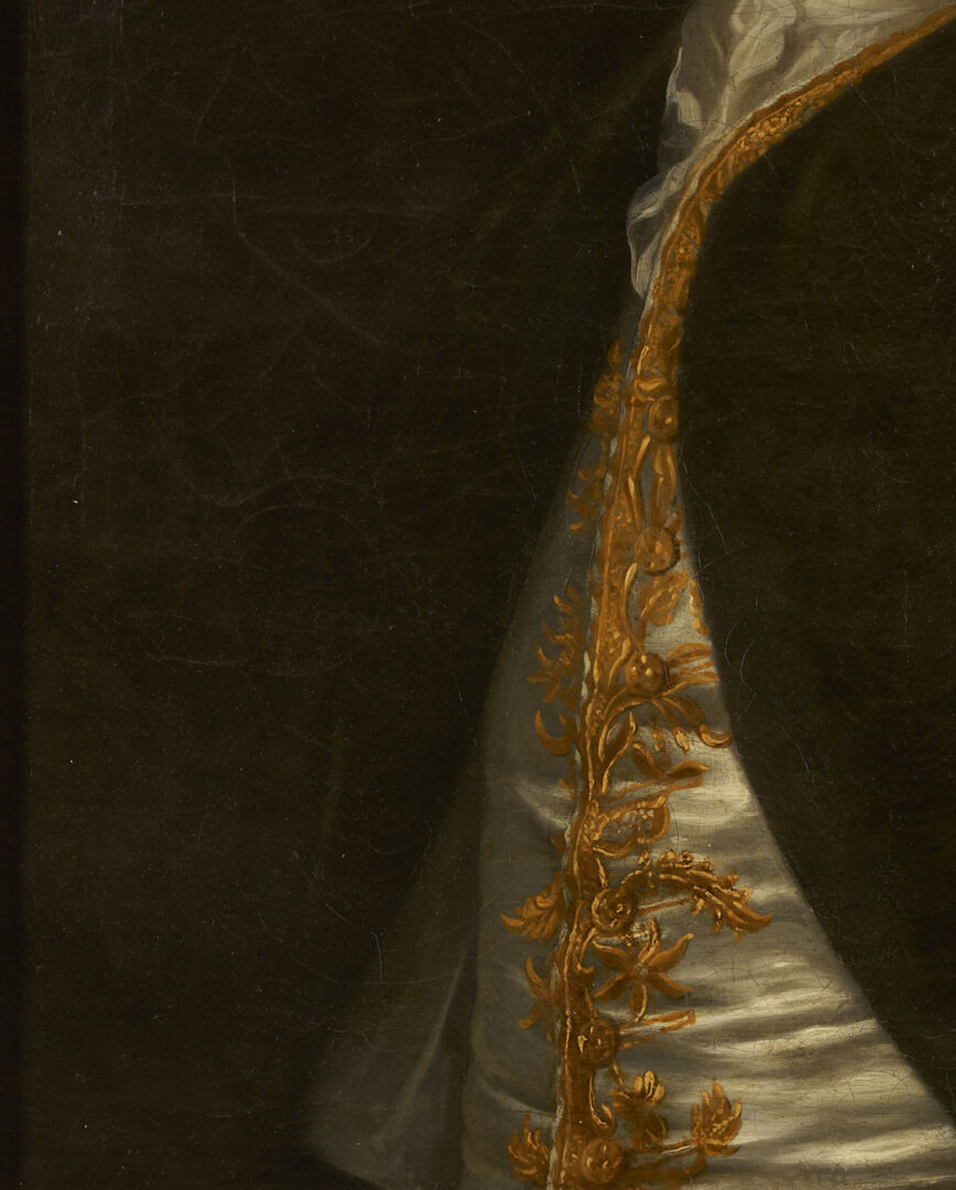 Lot 625: O/C Portrait, Napier of Scotland, with Armorial Dish