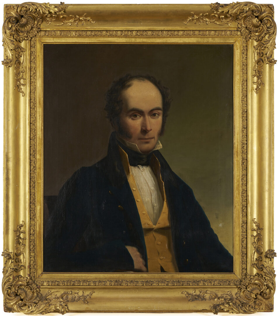 Lot 626: 19th C. Oil Portrait, poss. Dr. Forrest, East India Company