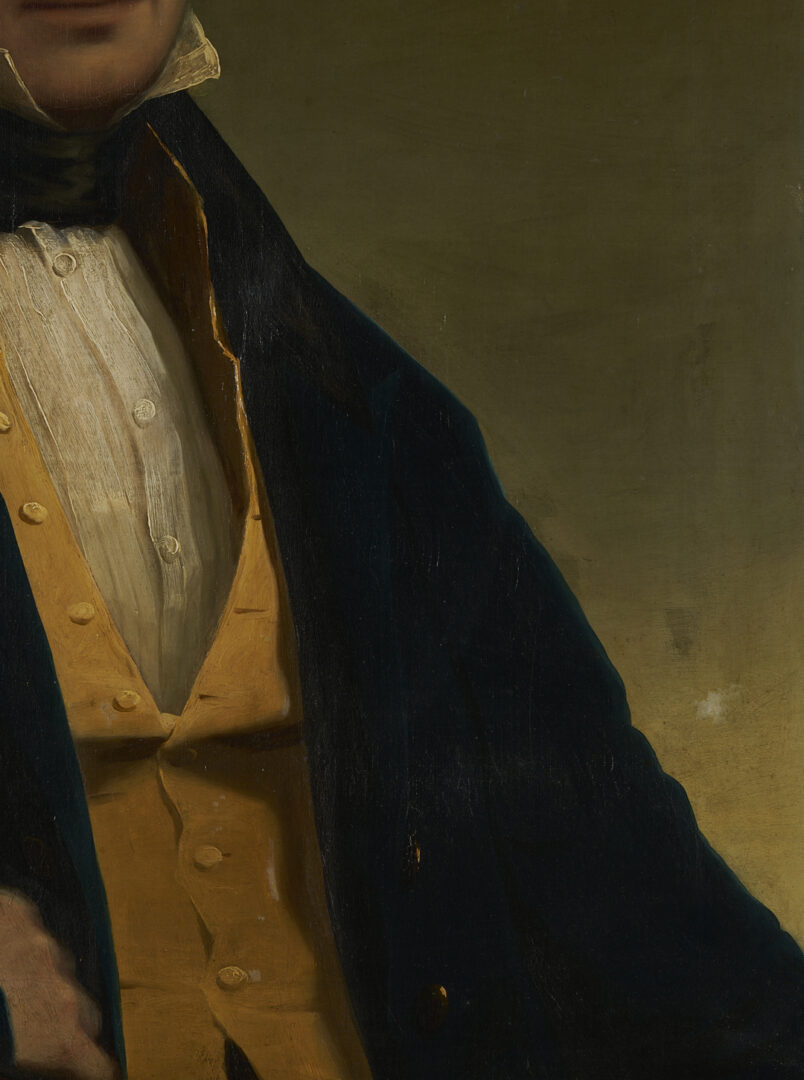 Lot 626: 19th C. Oil Portrait, poss. Dr. Forrest, East India Company