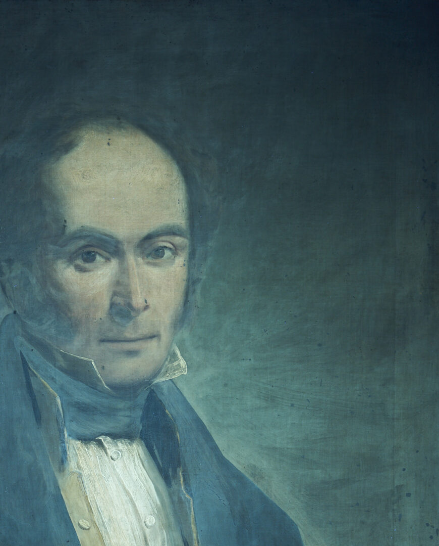 Lot 626: 19th C. Oil Portrait, poss. Dr. Forrest, East India Company