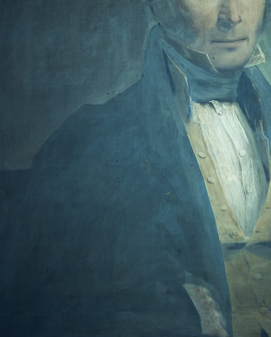 Lot 626: 19th C. Oil Portrait, poss. Dr. Forrest, East India Company