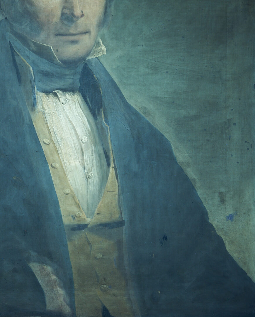 Lot 626: 19th C. Oil Portrait, poss. Dr. Forrest, East India Company