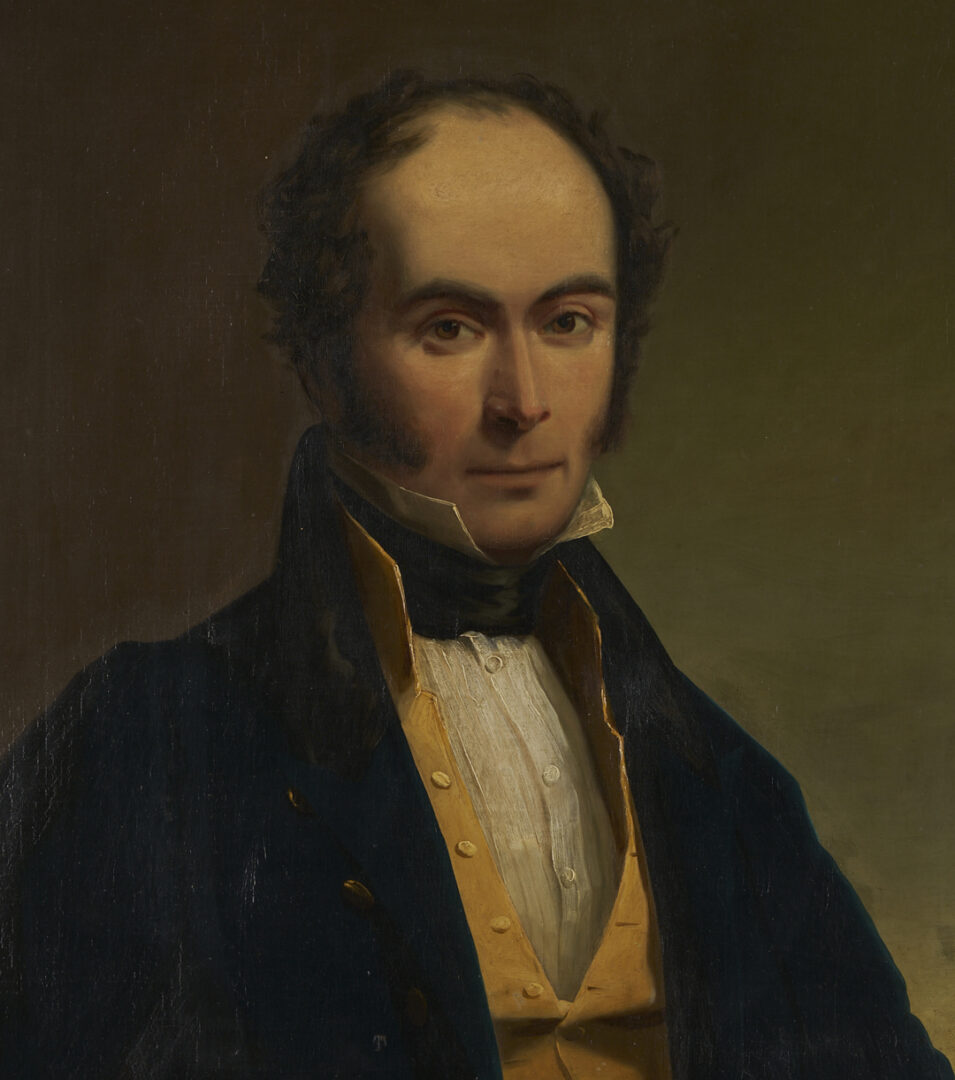 Lot 626: 19th C. Oil Portrait, poss. Dr. Forrest, East India Company