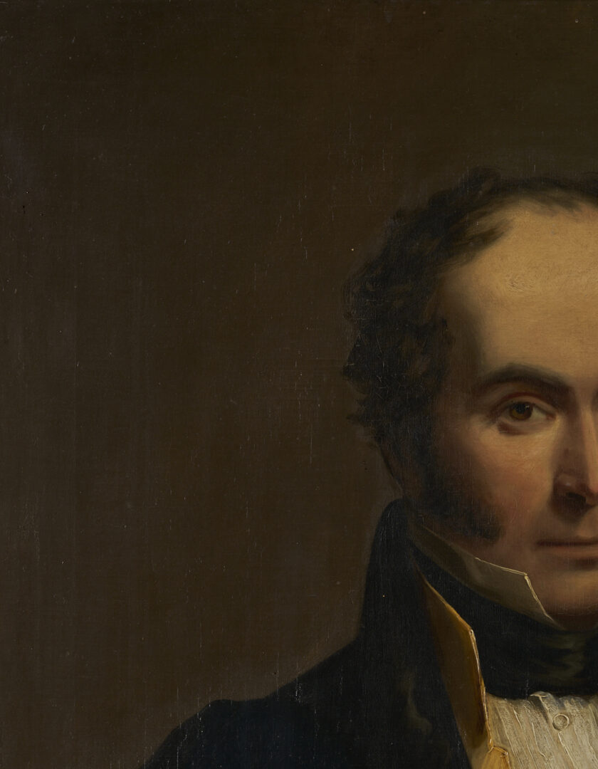 Lot 626: 19th C. Oil Portrait, poss. Dr. Forrest, East India Company