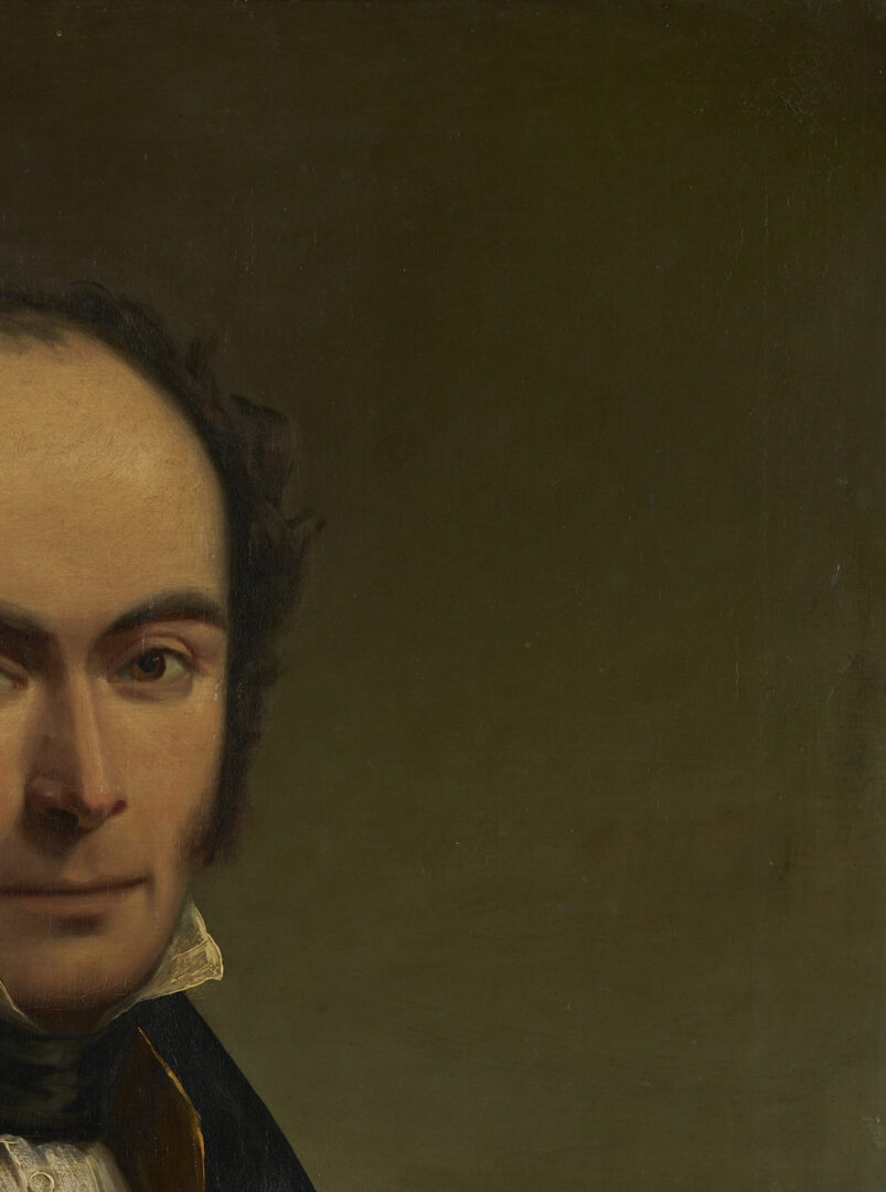 Lot 626: 19th C. Oil Portrait, poss. Dr. Forrest, East India Company