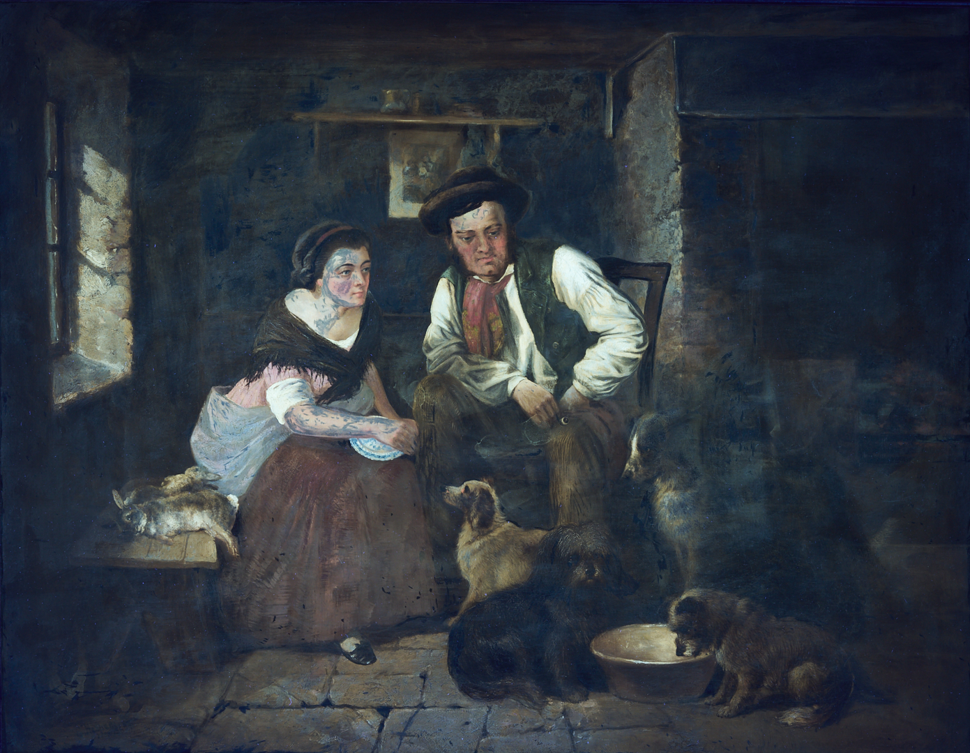 Lot 627: George Hepper English O/C Interior Genre Scene