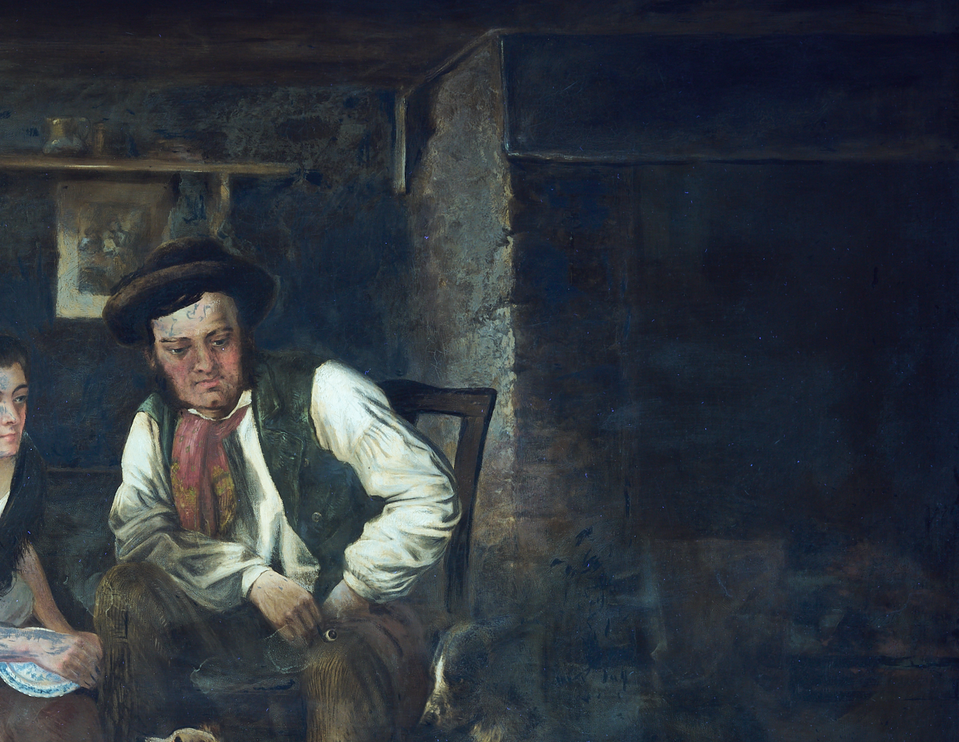 Lot 627: George Hepper English O/C Interior Genre Scene