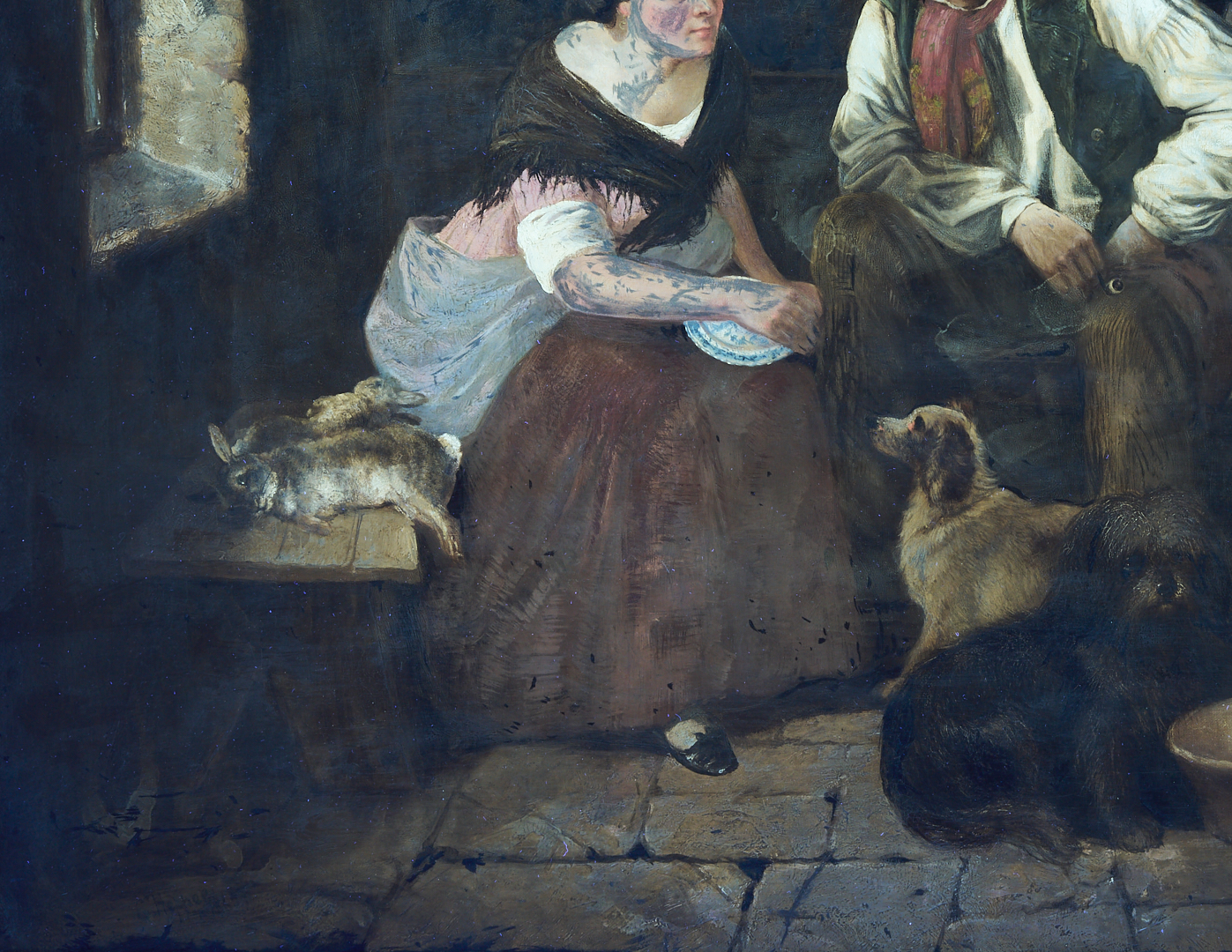 Lot 627: George Hepper English O/C Interior Genre Scene