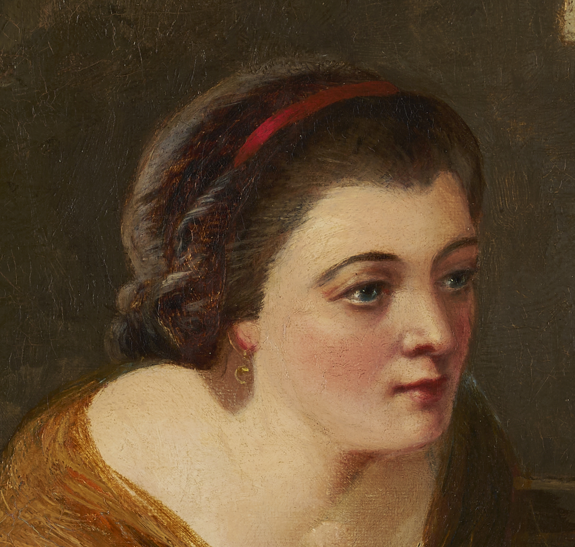 Lot 627: George Hepper English O/C Interior Genre Scene