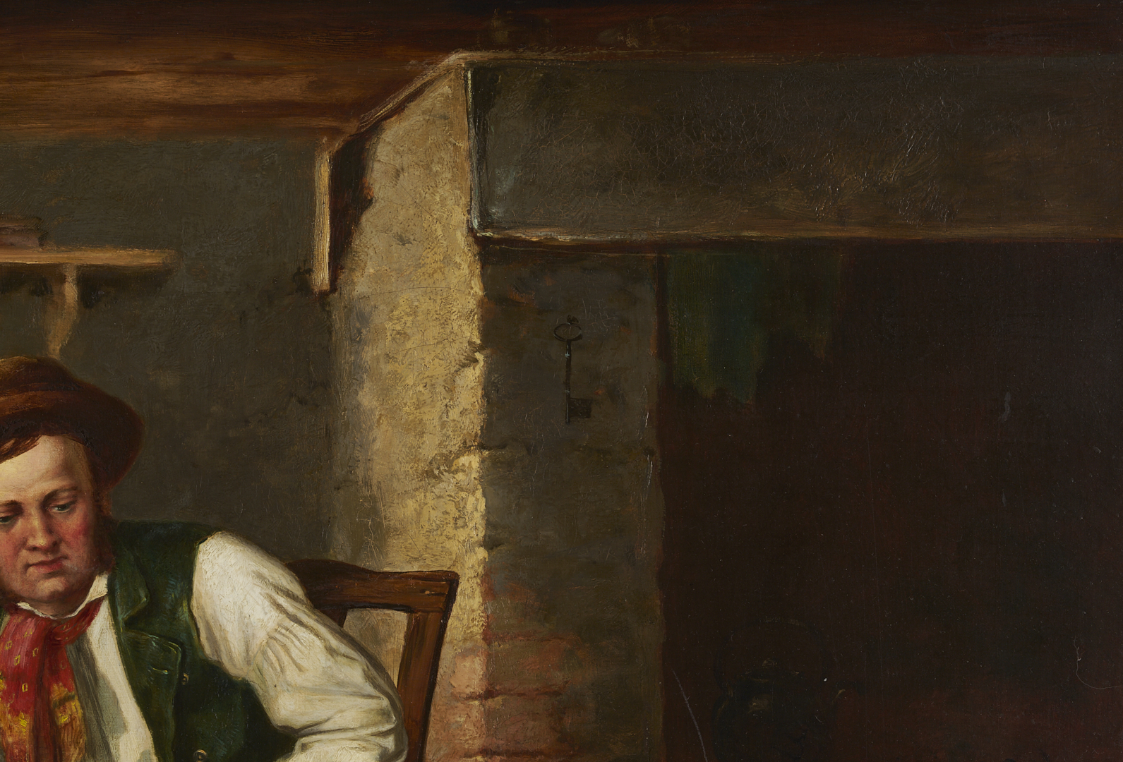 Lot 627: George Hepper English O/C Interior Genre Scene