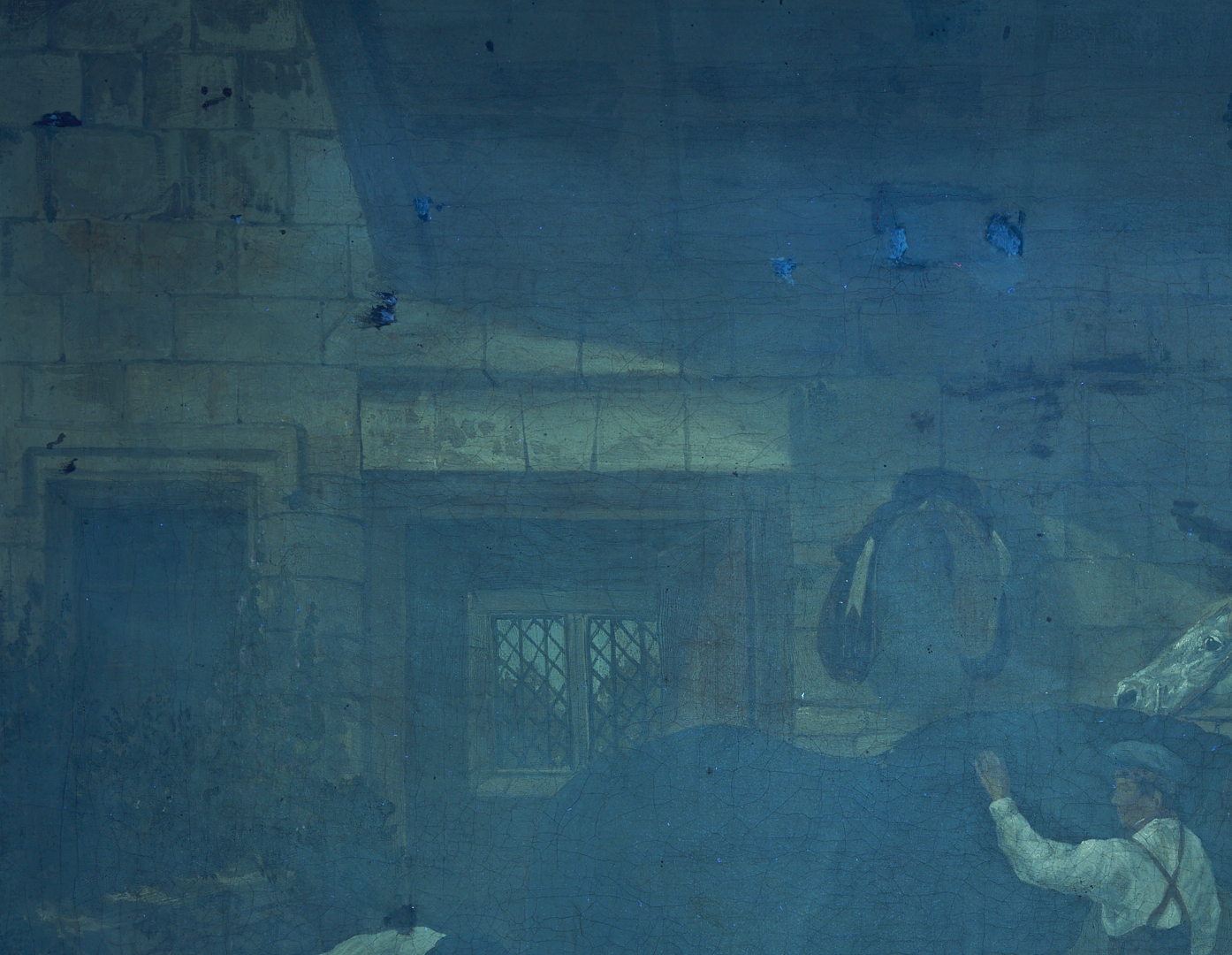 Lot 628: After John Frederick Herring Jr. O/C Painting, Horse Stable