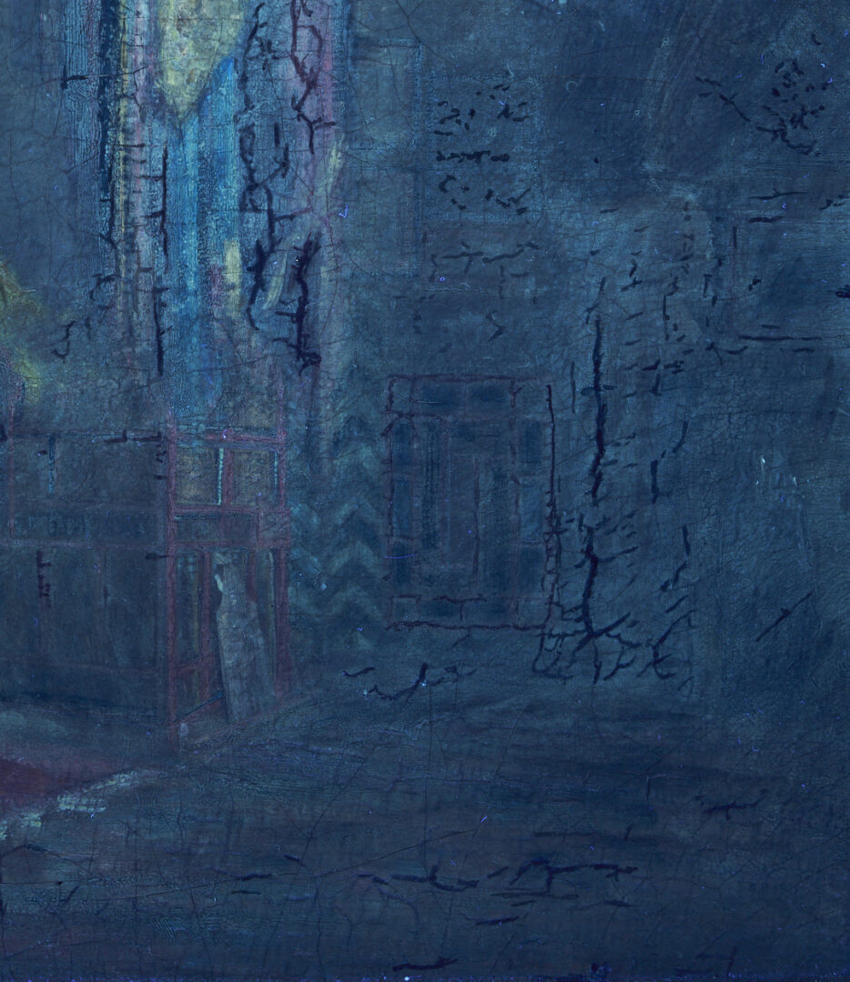 Lot 631: A. Lebourg O/C Painting, Mosque Interior