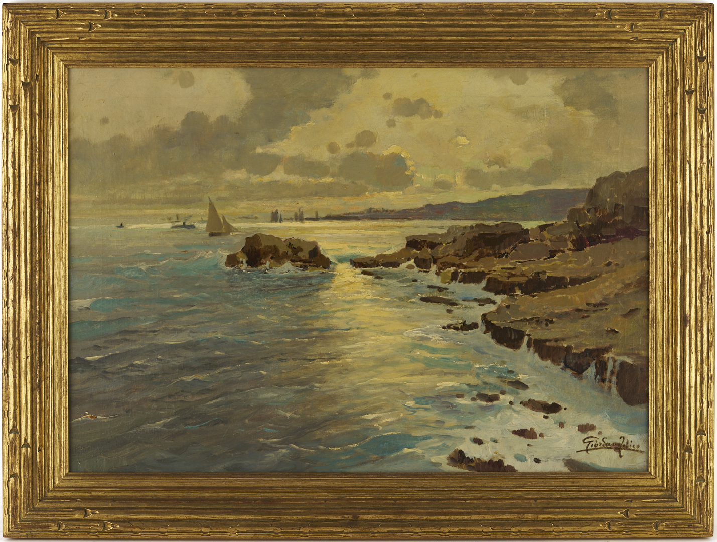 Lot 633: Giordano Felice O/C Coastal Landscape
