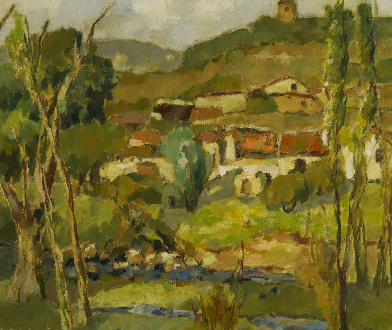 Lot 634: Alfred Chagniot O/C European Landscape