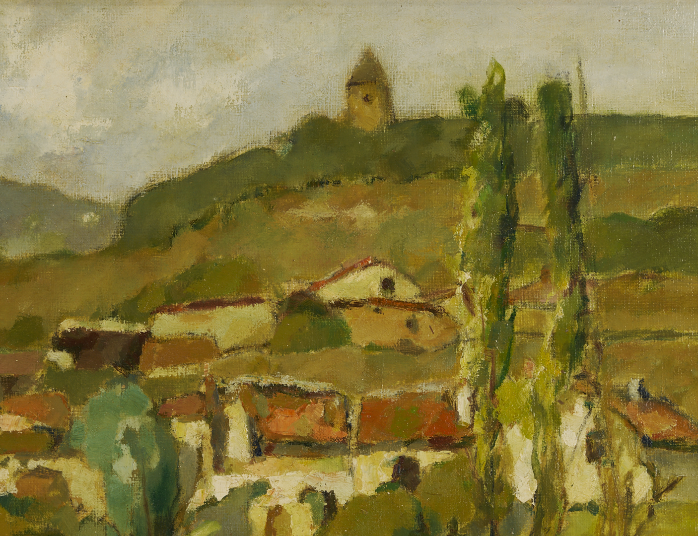 Lot 634: Alfred Chagniot O/C European Landscape