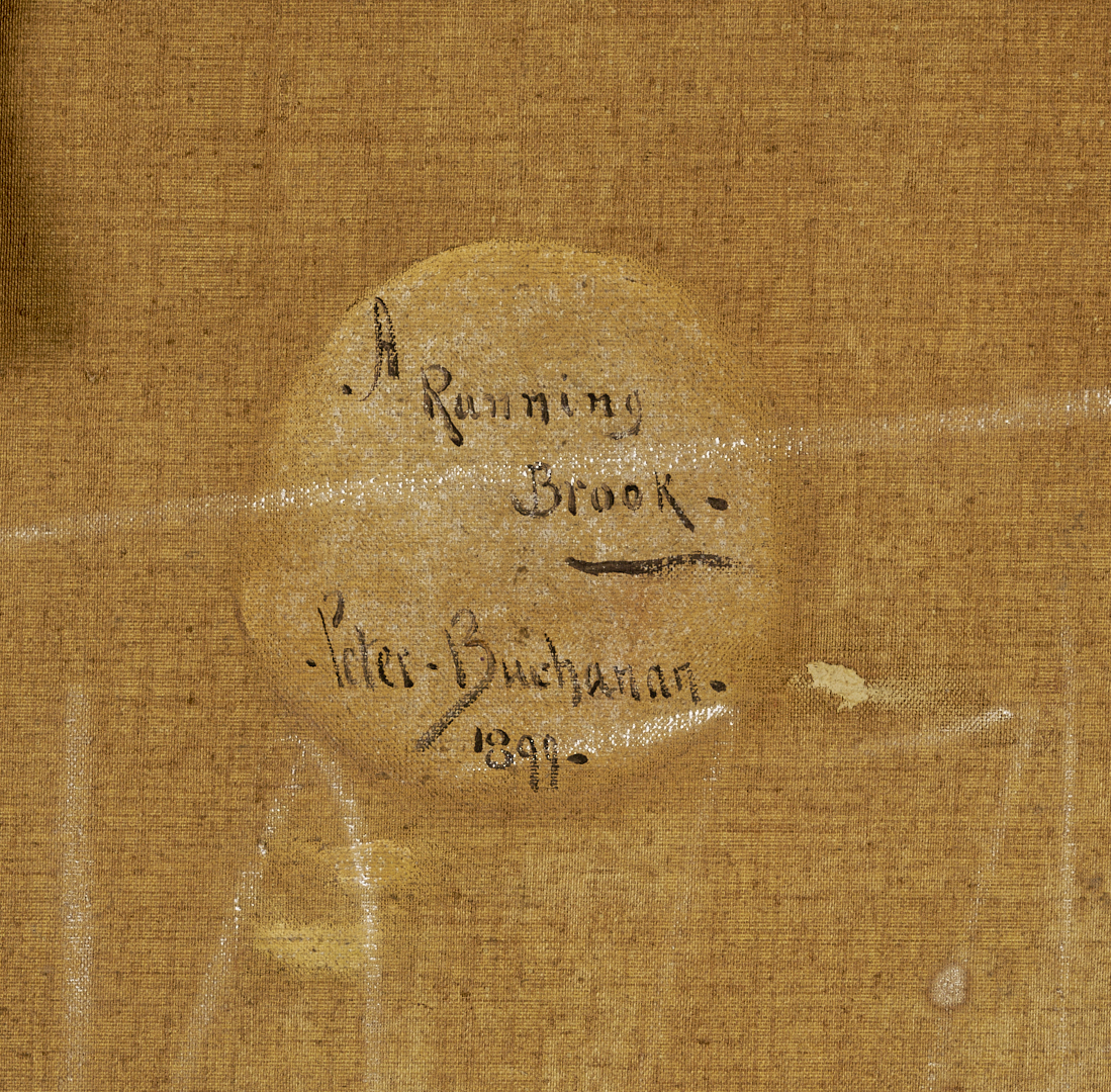 Lot 635: Peter Buchanan O/C Scottish Forest Landscape Painting