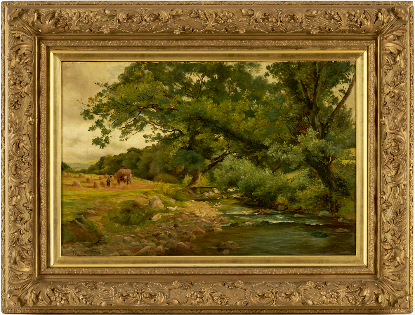 Lot 635: Peter Buchanan O/C Scottish Forest Landscape Painting
