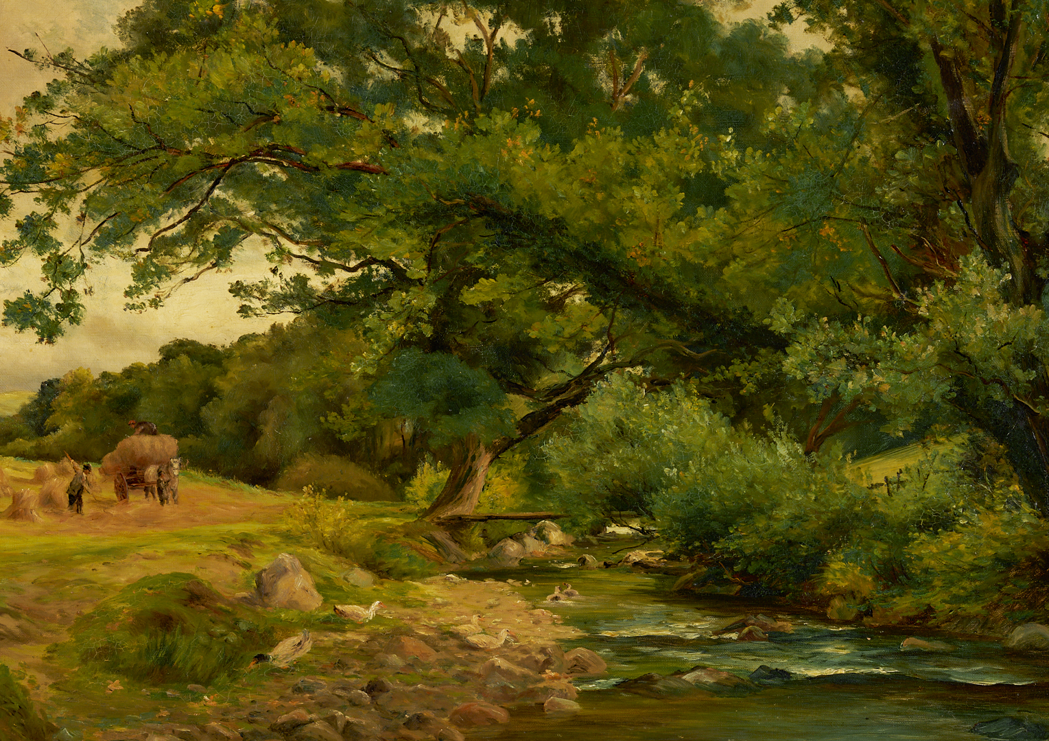 Lot 635: Peter Buchanan O/C Scottish Forest Landscape Painting