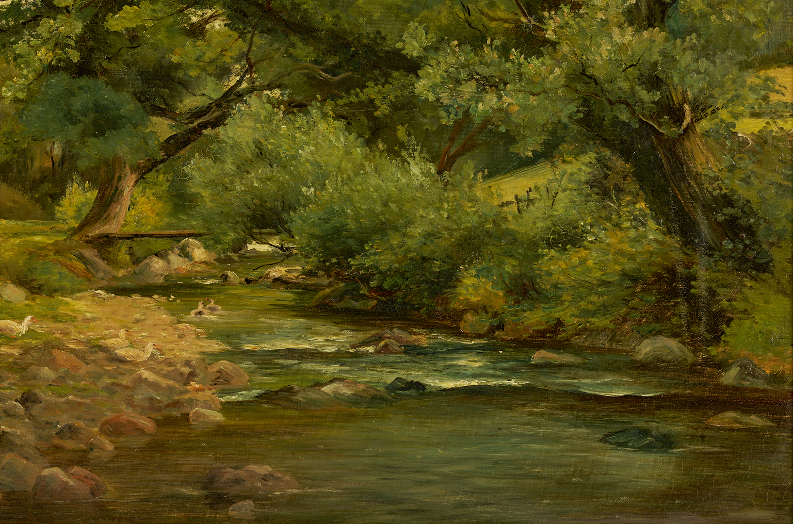 Lot 635: Peter Buchanan O/C Scottish Forest Landscape Painting