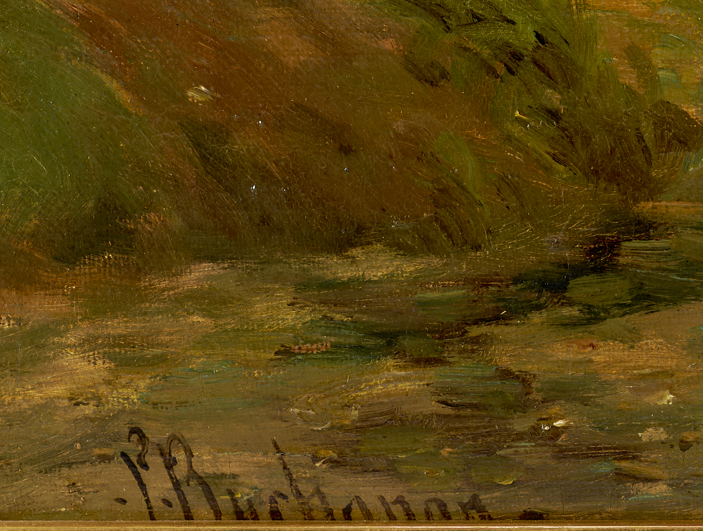 Lot 635: Peter Buchanan O/C Scottish Forest Landscape Painting