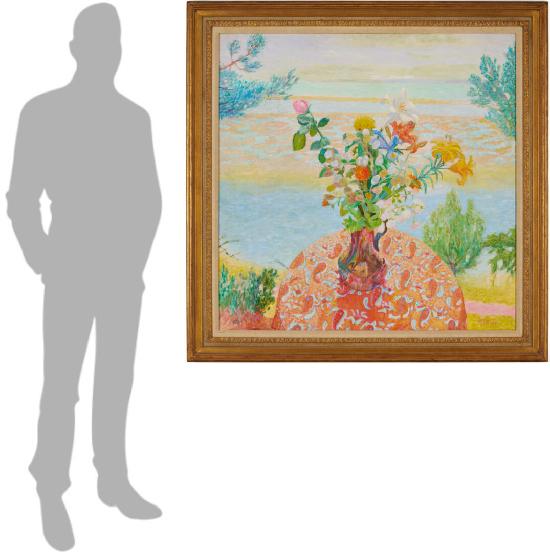 Lot 636: Jean Venitien large O/C, “Bouquet sur la Lagune”