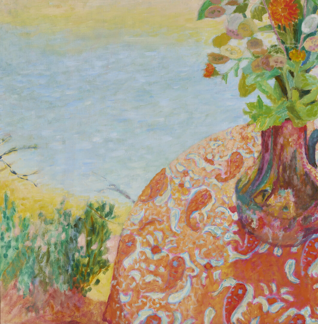 Lot 636: Jean Venitien large O/C, “Bouquet sur la Lagune”