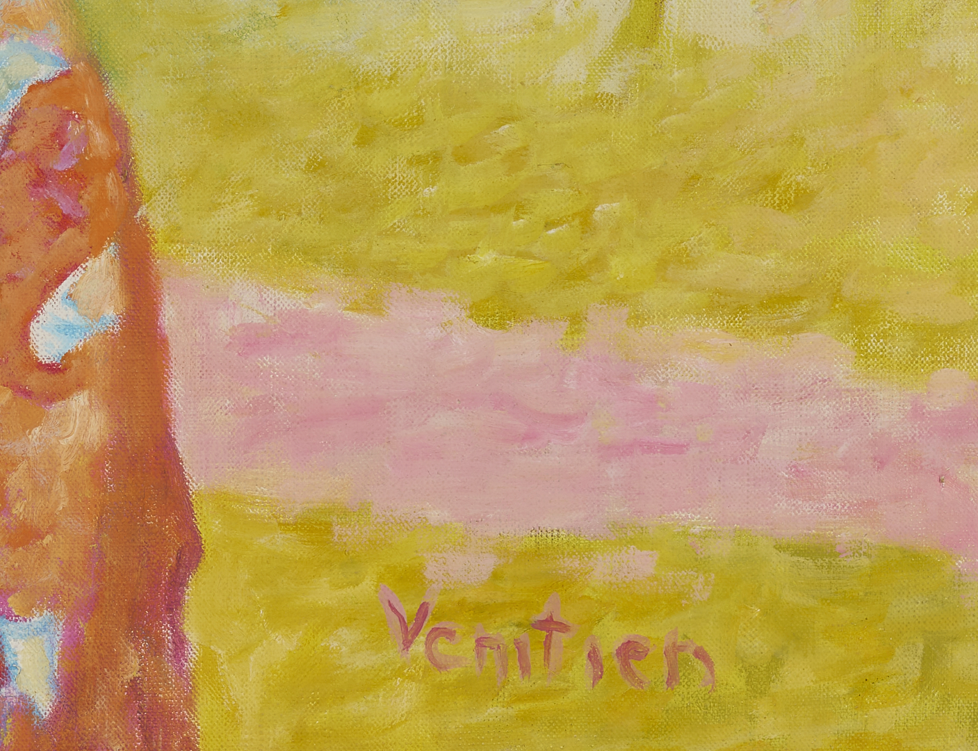 Lot 636: Jean Venitien large O/C, “Bouquet sur la Lagune”