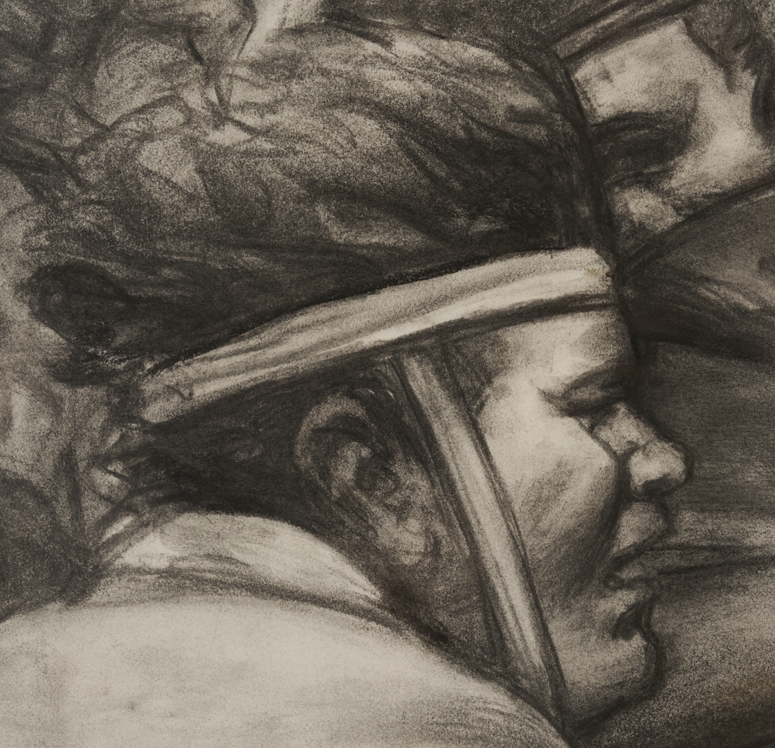 Lot 638: Sidney Goodman Exhibited Drawing, The Beating