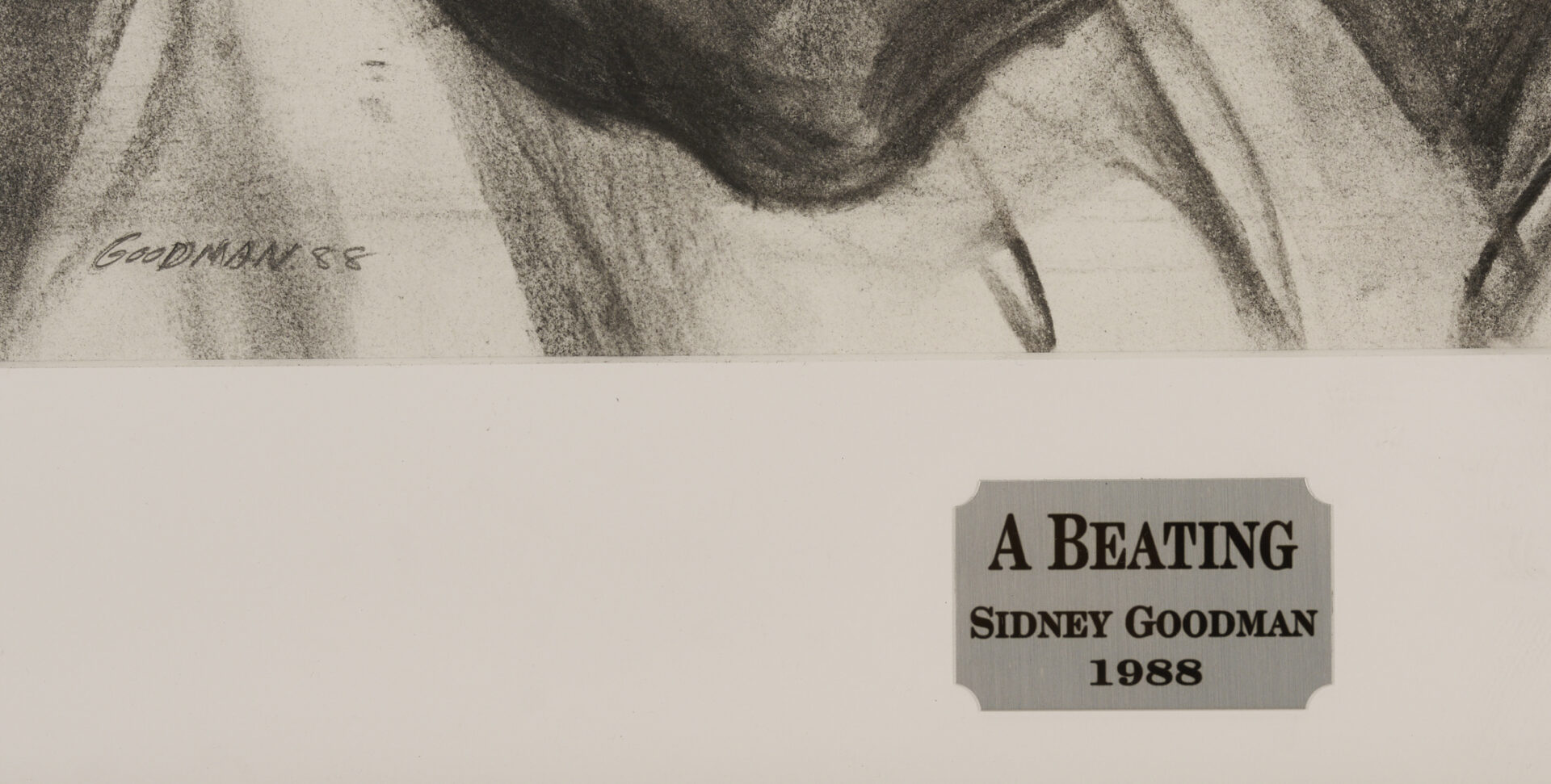 Lot 638: Sidney Goodman Exhibited Drawing, The Beating