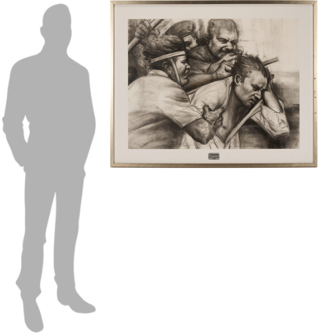 Lot 638: Sidney Goodman Exhibited Drawing, The Beating
