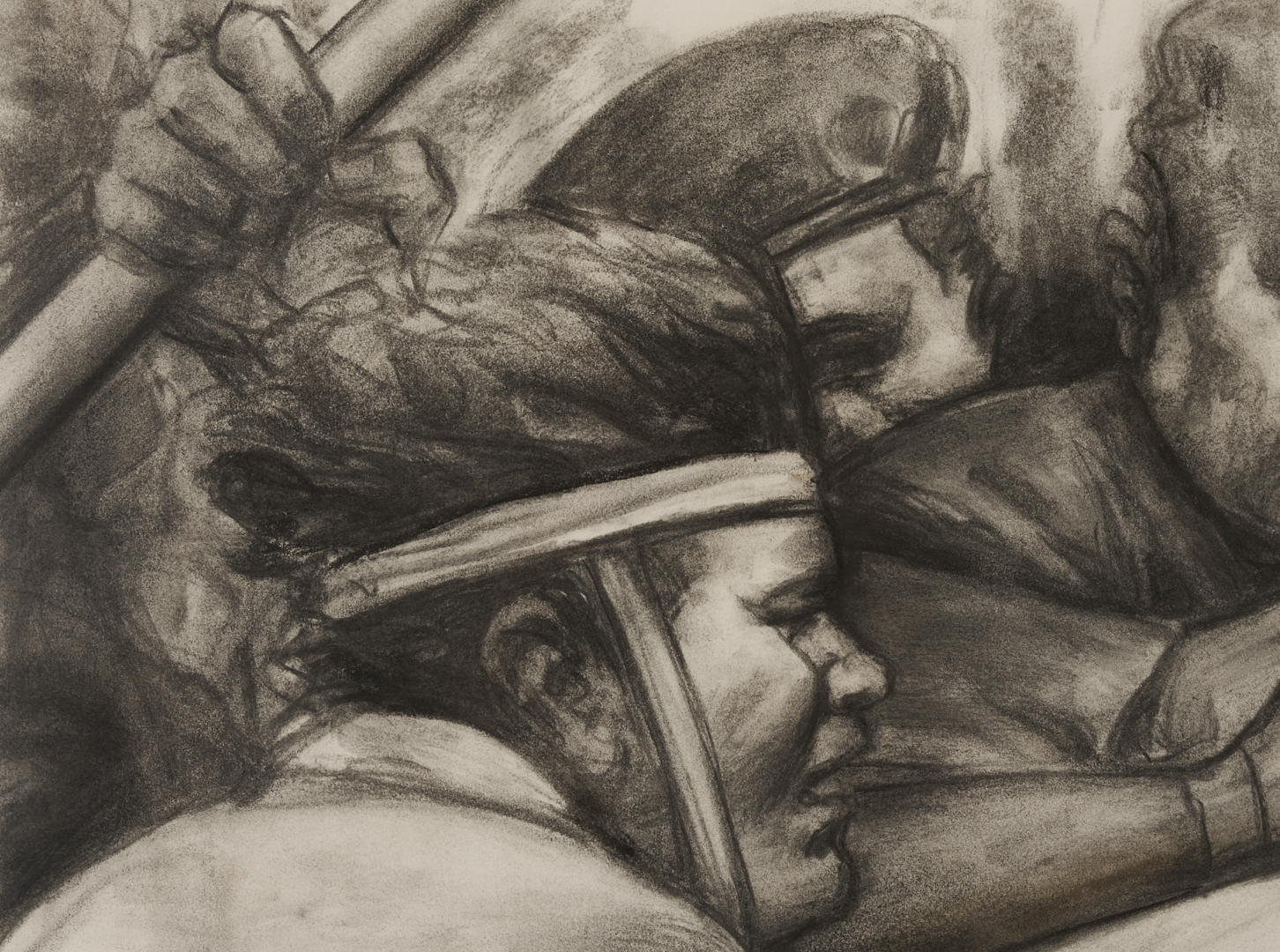 Lot 638: Sidney Goodman Exhibited Drawing, The Beating