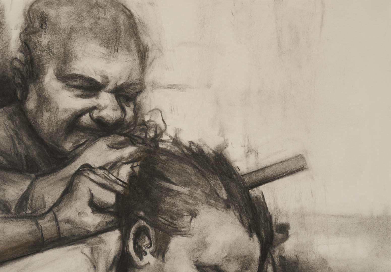 Lot 638: Sidney Goodman Exhibited Drawing, The Beating