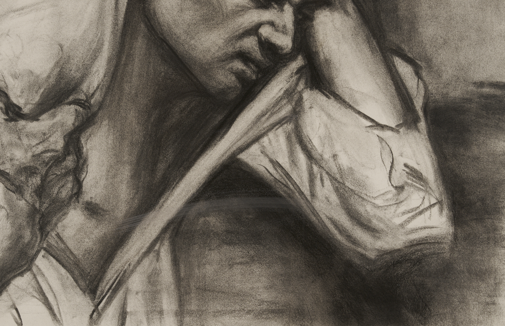 Lot 638: Sidney Goodman Exhibited Drawing, The Beating