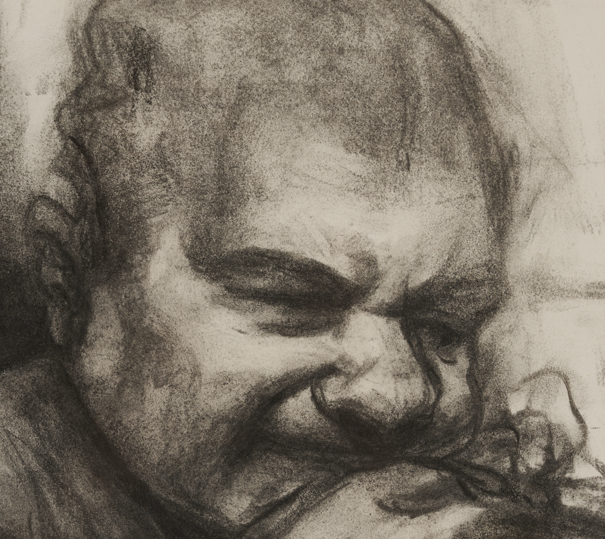 Lot 638: Sidney Goodman Exhibited Drawing, The Beating