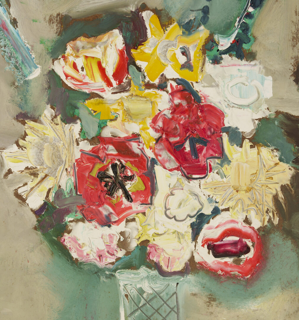 Lot 639: Sterling Strauser O/B Bouquet w/ Tulips