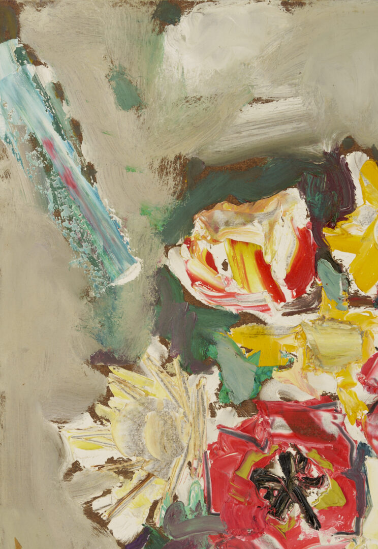 Lot 639: Sterling Strauser O/B Bouquet w/ Tulips