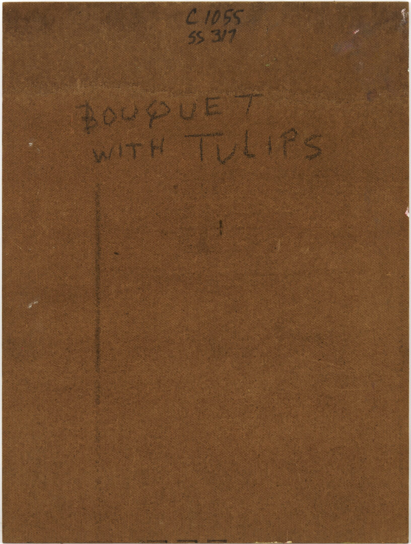 Lot 639: Sterling Strauser O/B Bouquet w/ Tulips